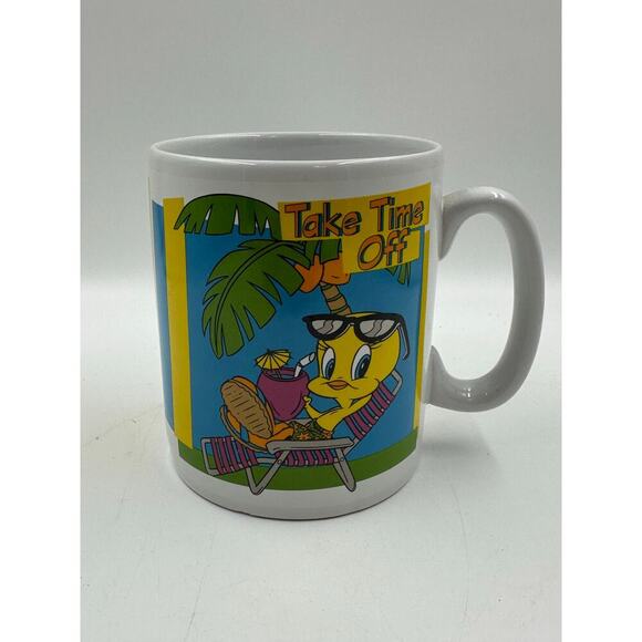 VTG Looney Tunes Tweety Bird Oversized Coffee Mug 1996 Warner Bros Studio Store - Picture 1 of 3
